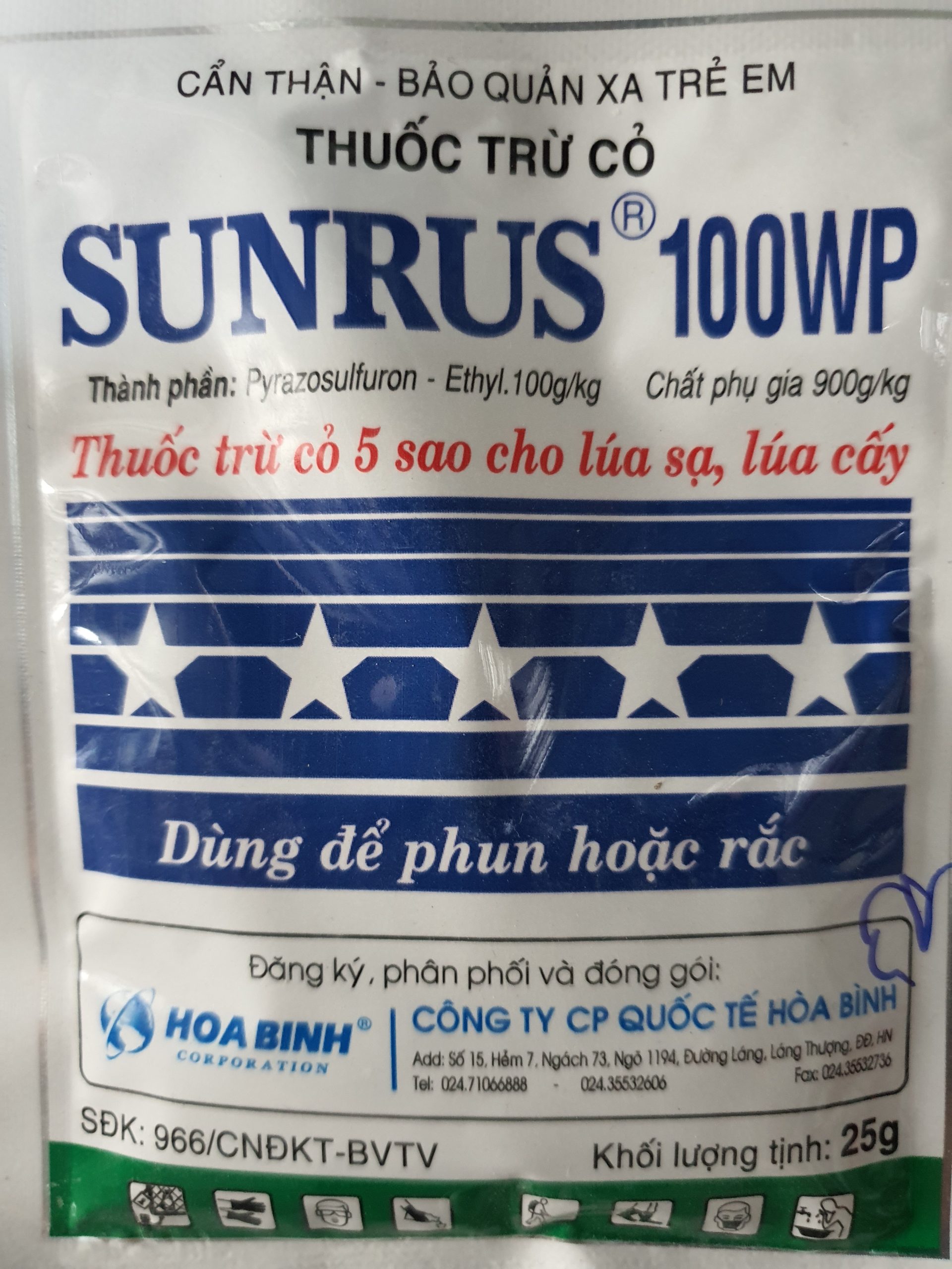Thuốc trừ cỏ Sunrus 100WP 25g