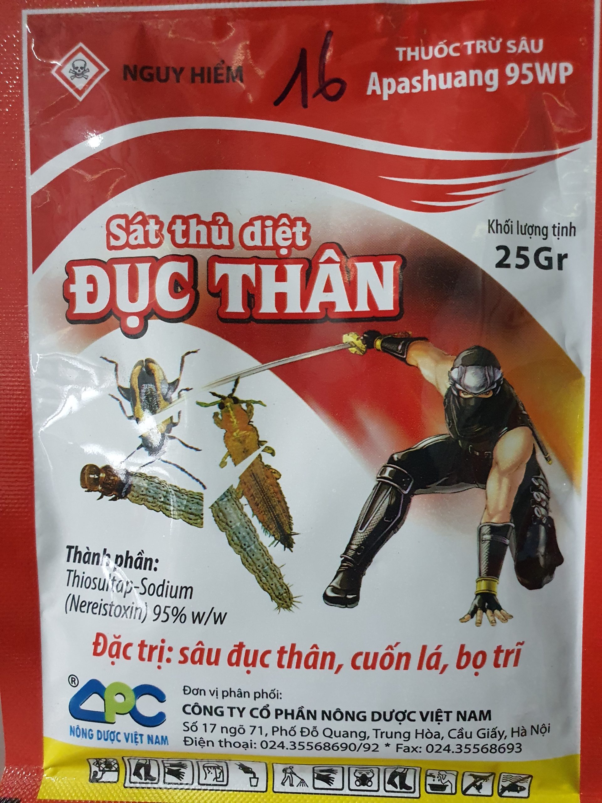 Thuốc trừ sâu Apashuang 95WP 25g Sát thủ diệt đục thân