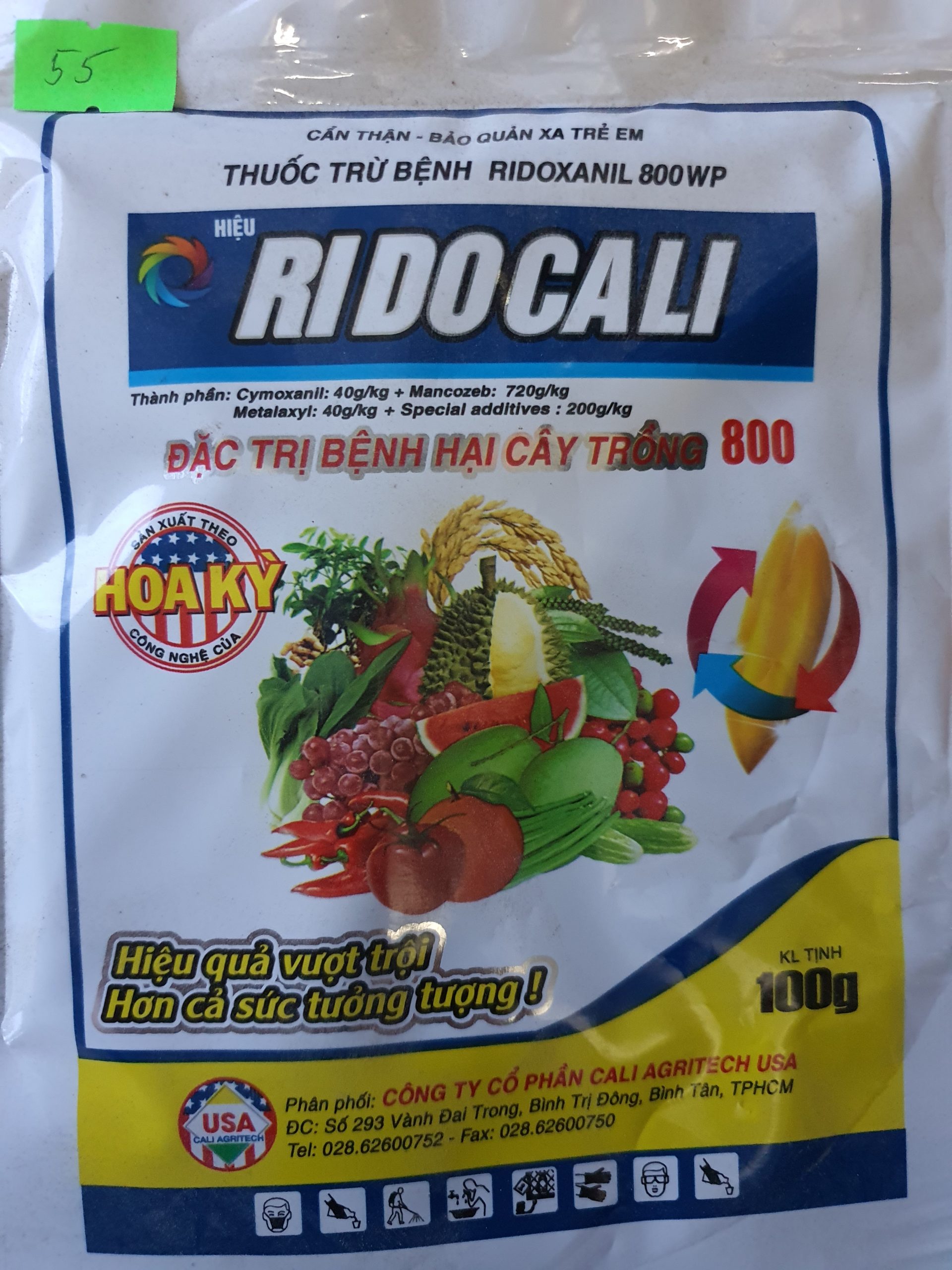 RIDOCALI Thuốc trừ bệnh Ridoxanil 800WP