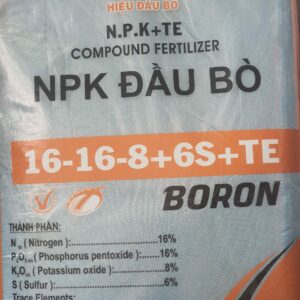 NPK Đầu Bò 16-16-8+6S+TE Boron Phuoc Hung