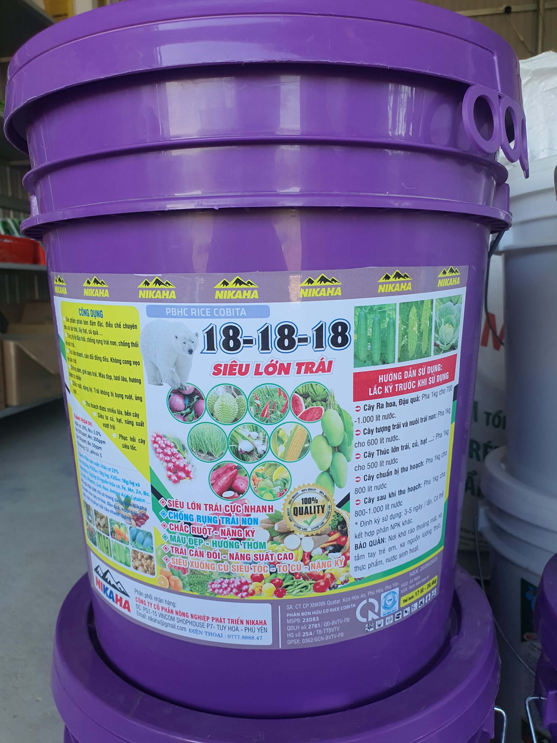 Phân xô 18-18-18 Siêu lớn trái