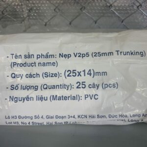 Nẹp vuông V2P5 L2 1,7m