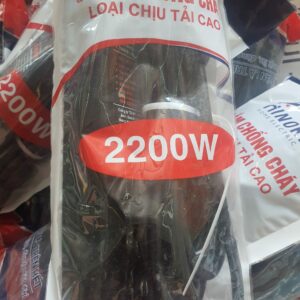 Ổ cắm 4 đen 4.5m (2200W - dây tròn lõi sứ)