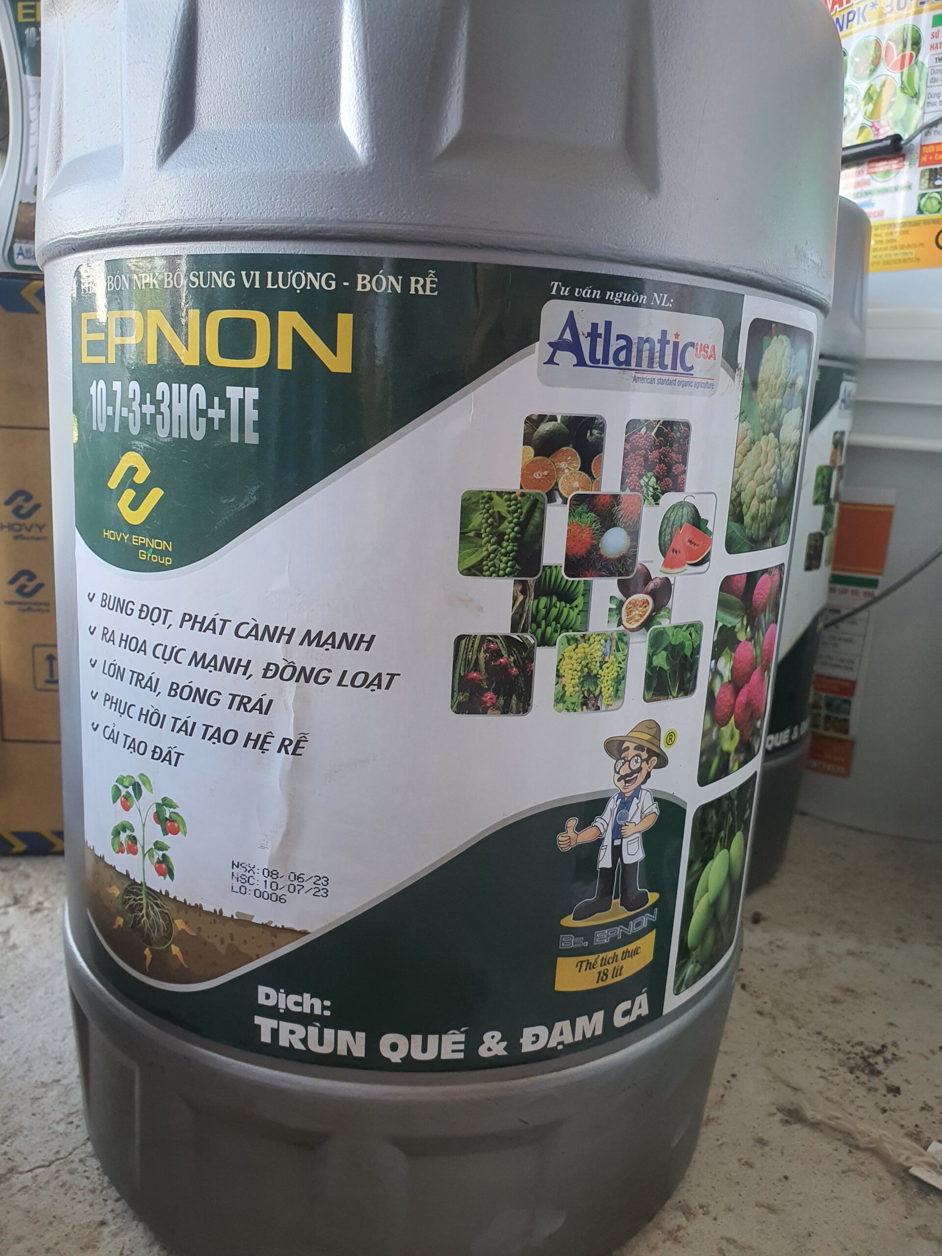 Phân bón NPK 18L Epnon 10-7-3+3HC+TE